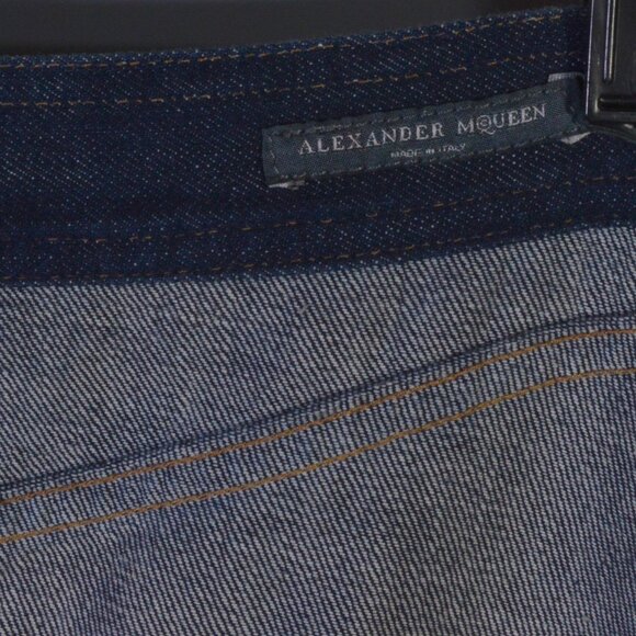 NWOT Alexander McQueen Deliverance Collection Denim Jeans Skirt Size 38 - Picture 6 of 6